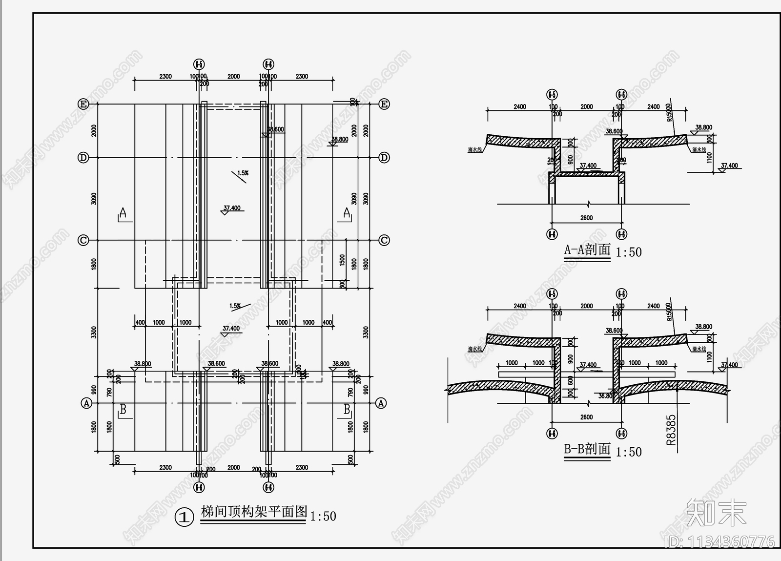 住宅区建筑设计cad施工图下载【ID:1134360776】