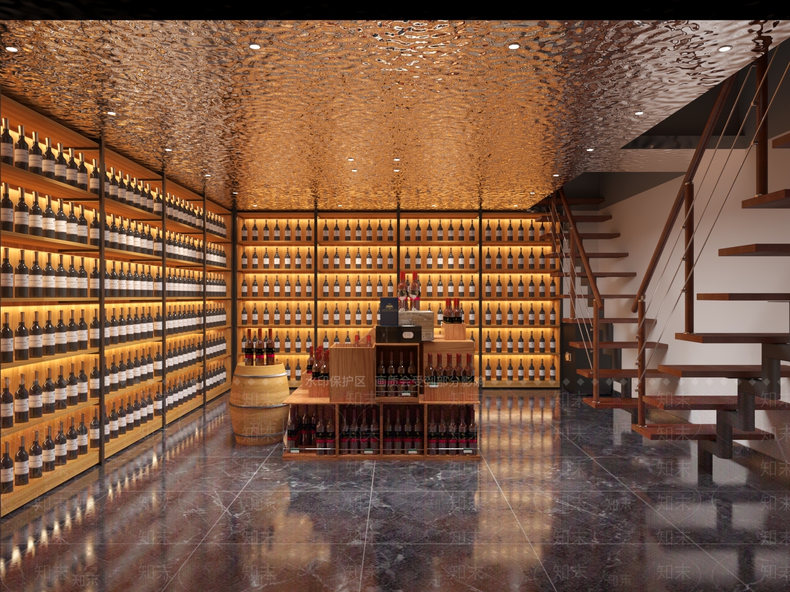 现代品酒室酒窖3D模型下载【ID:1134369527】
