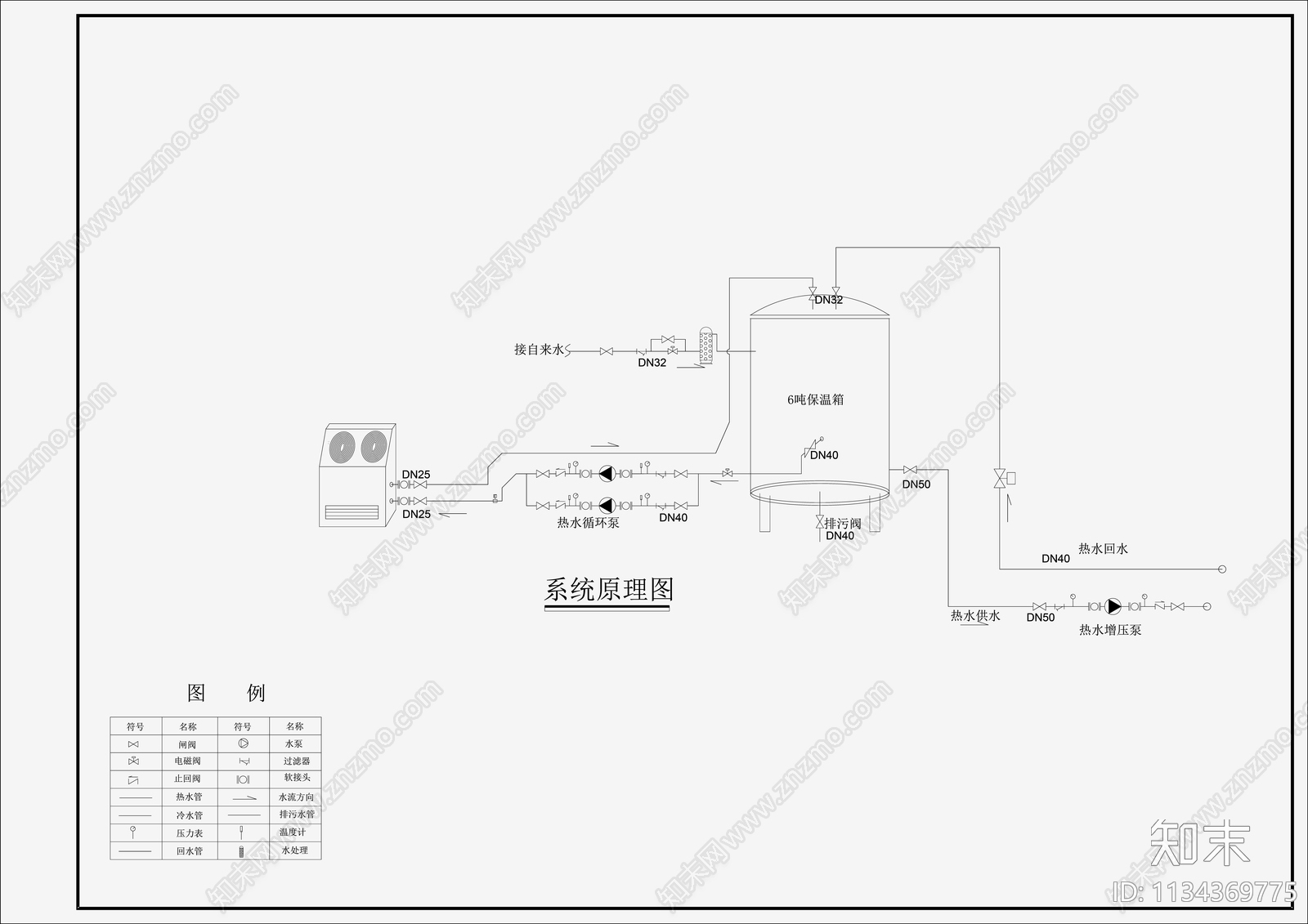 空气源热泵节点cad施工图下载【ID:1134369775】