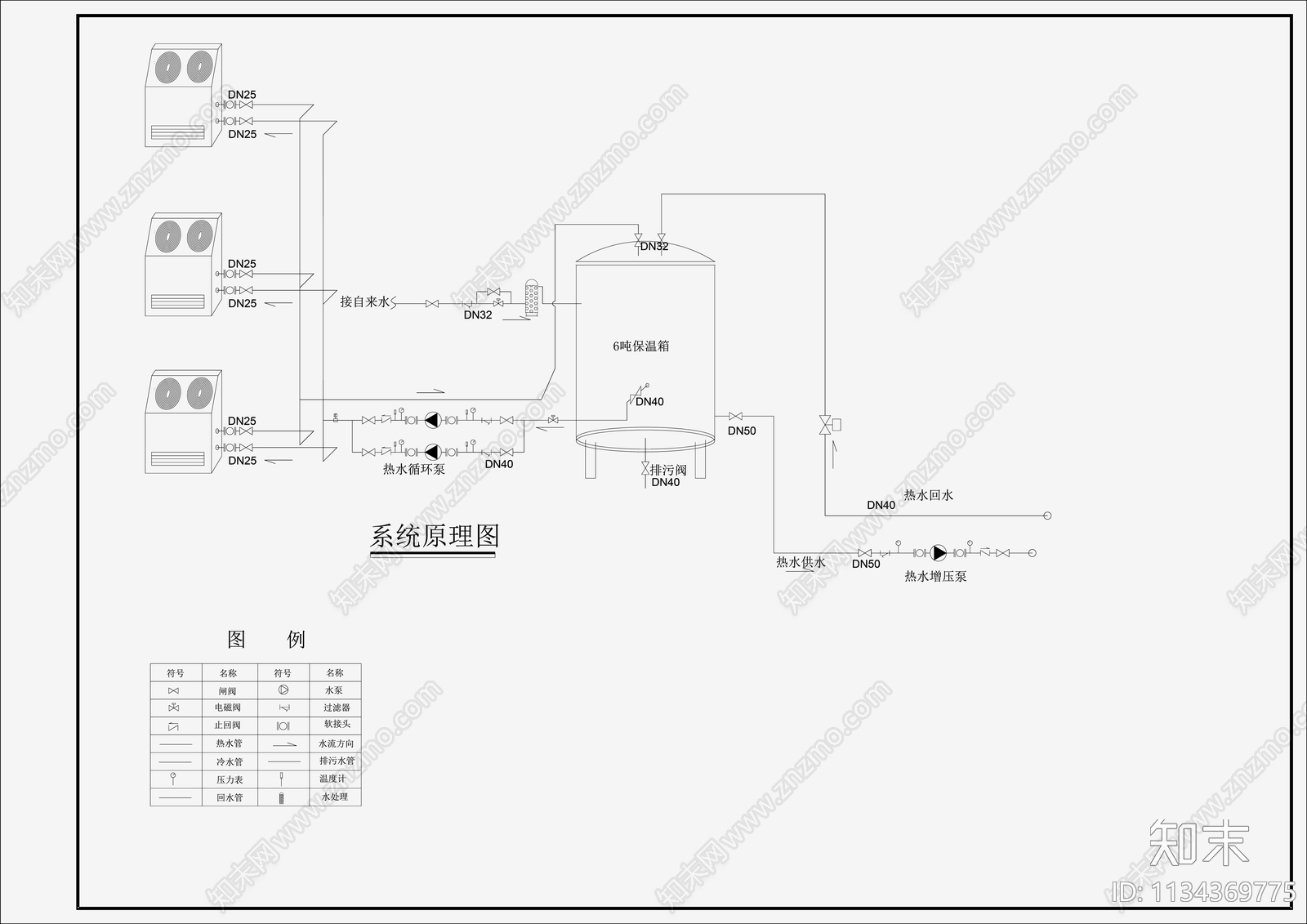 空气源热泵节点cad施工图下载【ID:1134369775】