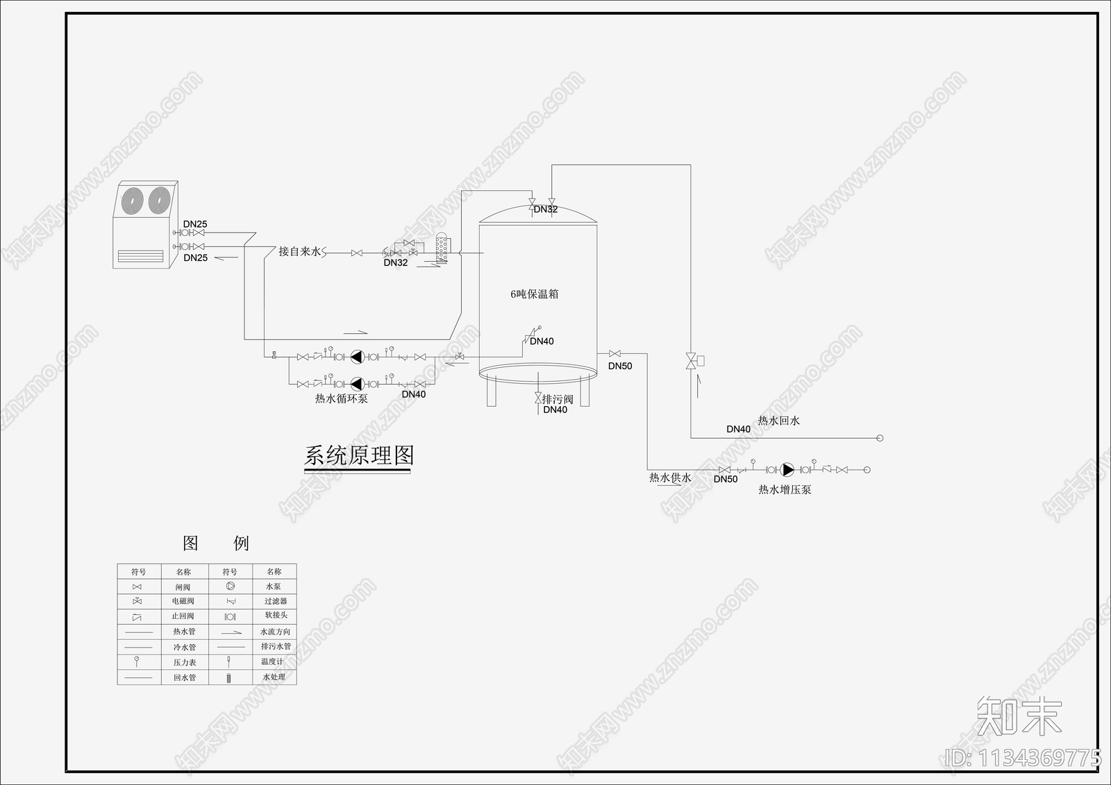 空气源热泵节点cad施工图下载【ID:1134369775】
