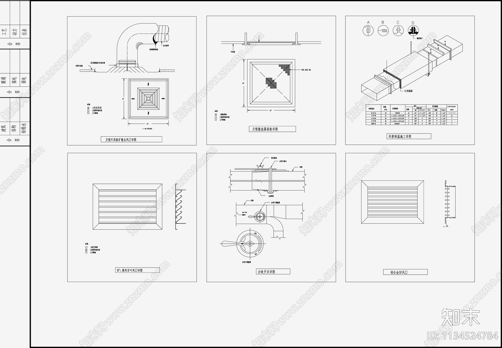 风管水管安装节点详图施工图下载【ID:1134524784】