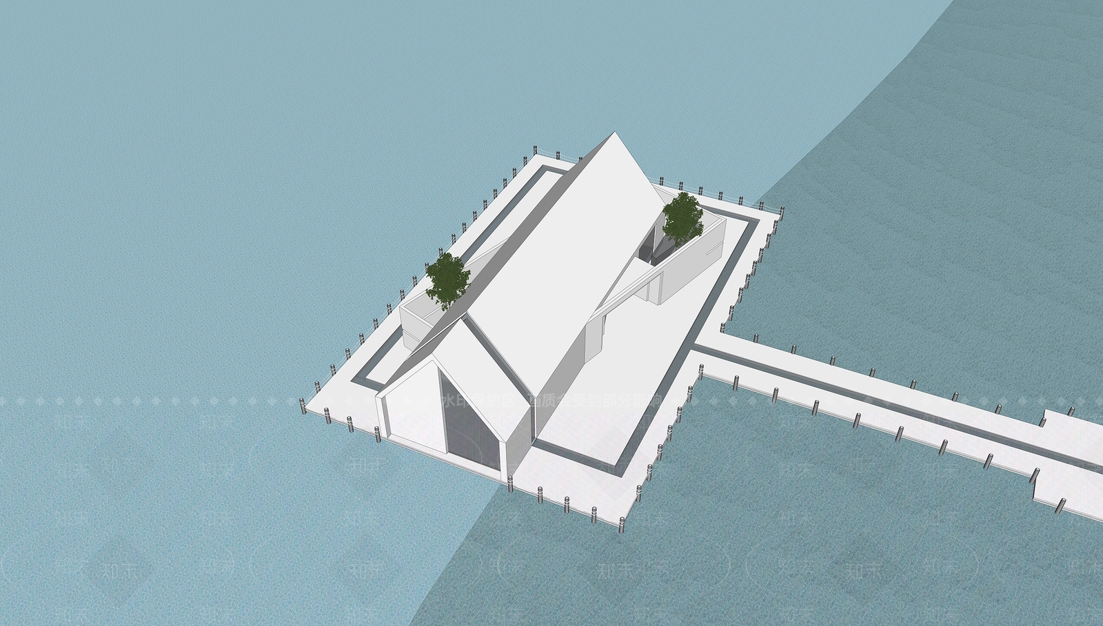 现代简洁教堂建筑SU模型下载【ID:1134374422】