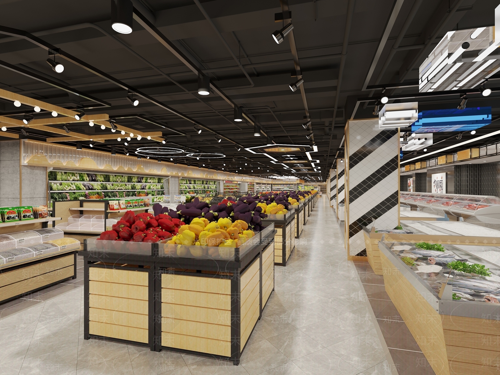 现代超市3D模型下载【ID:1134375079】
