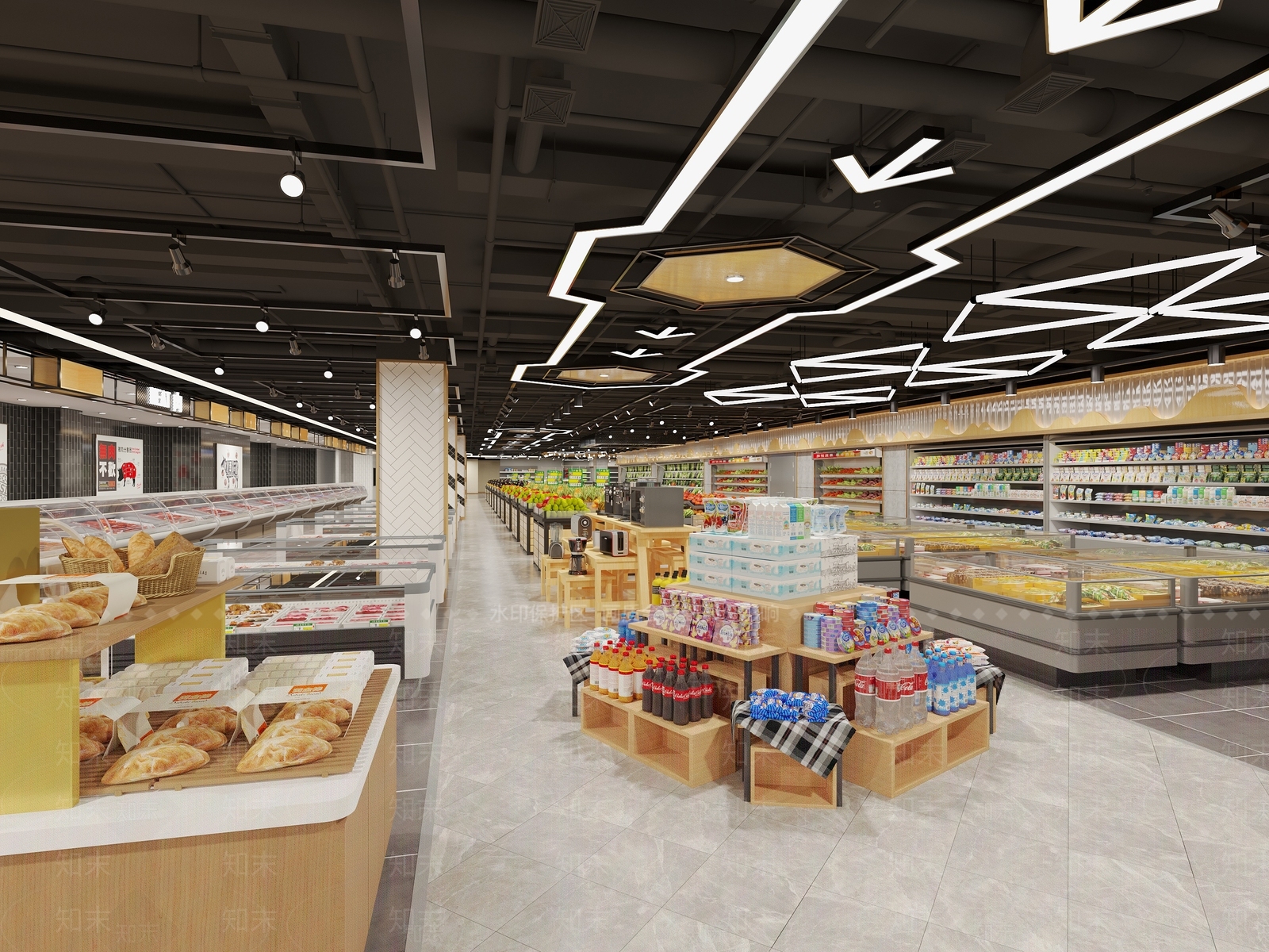 现代超市3D模型下载【ID:1134375079】