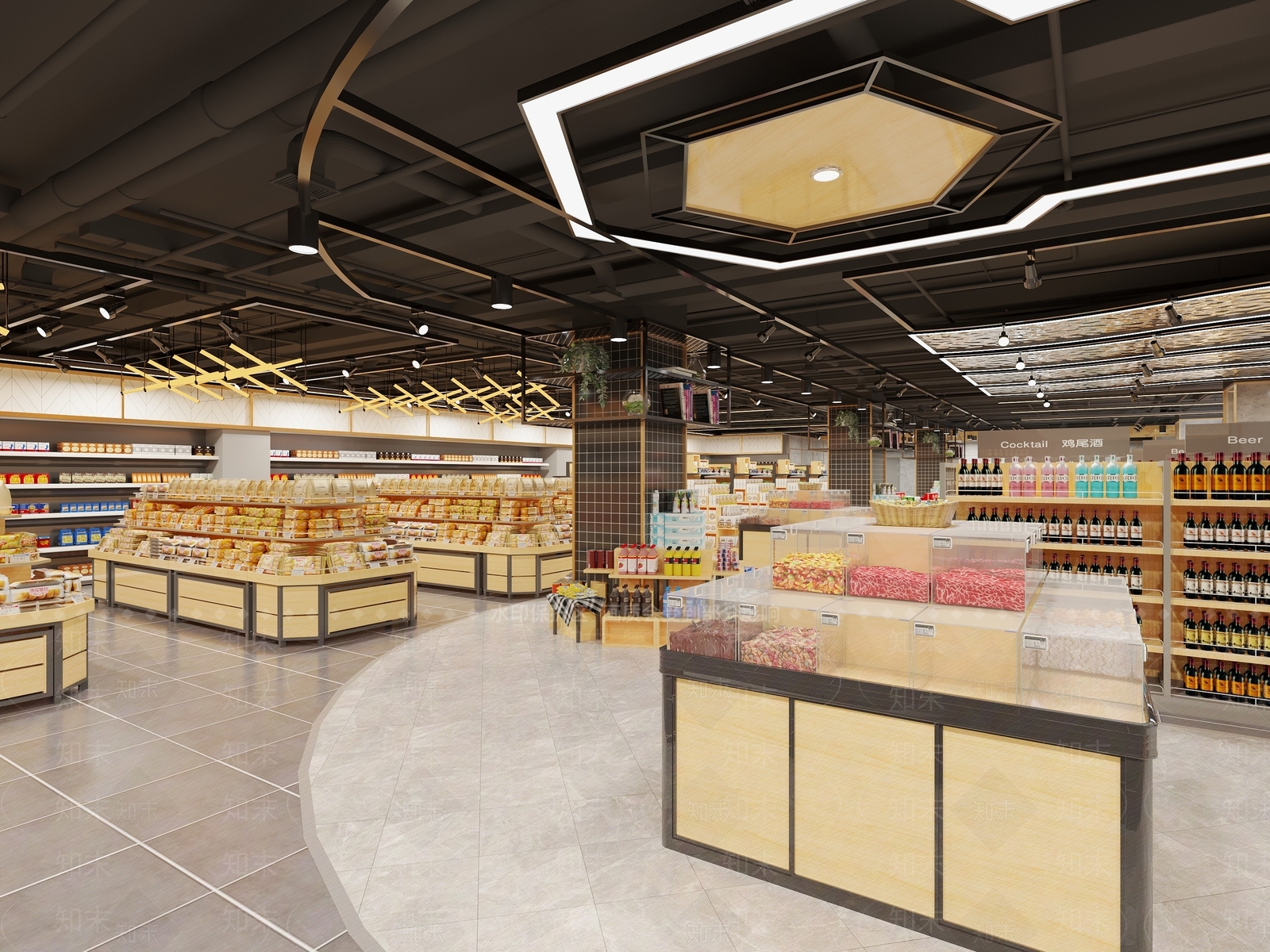 现代超市3D模型下载【ID:1134375534】