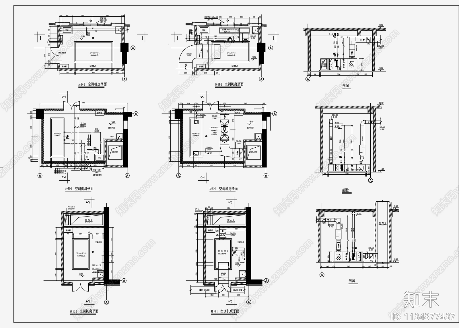 空调机房大样施工图下载【ID:1134377437】
