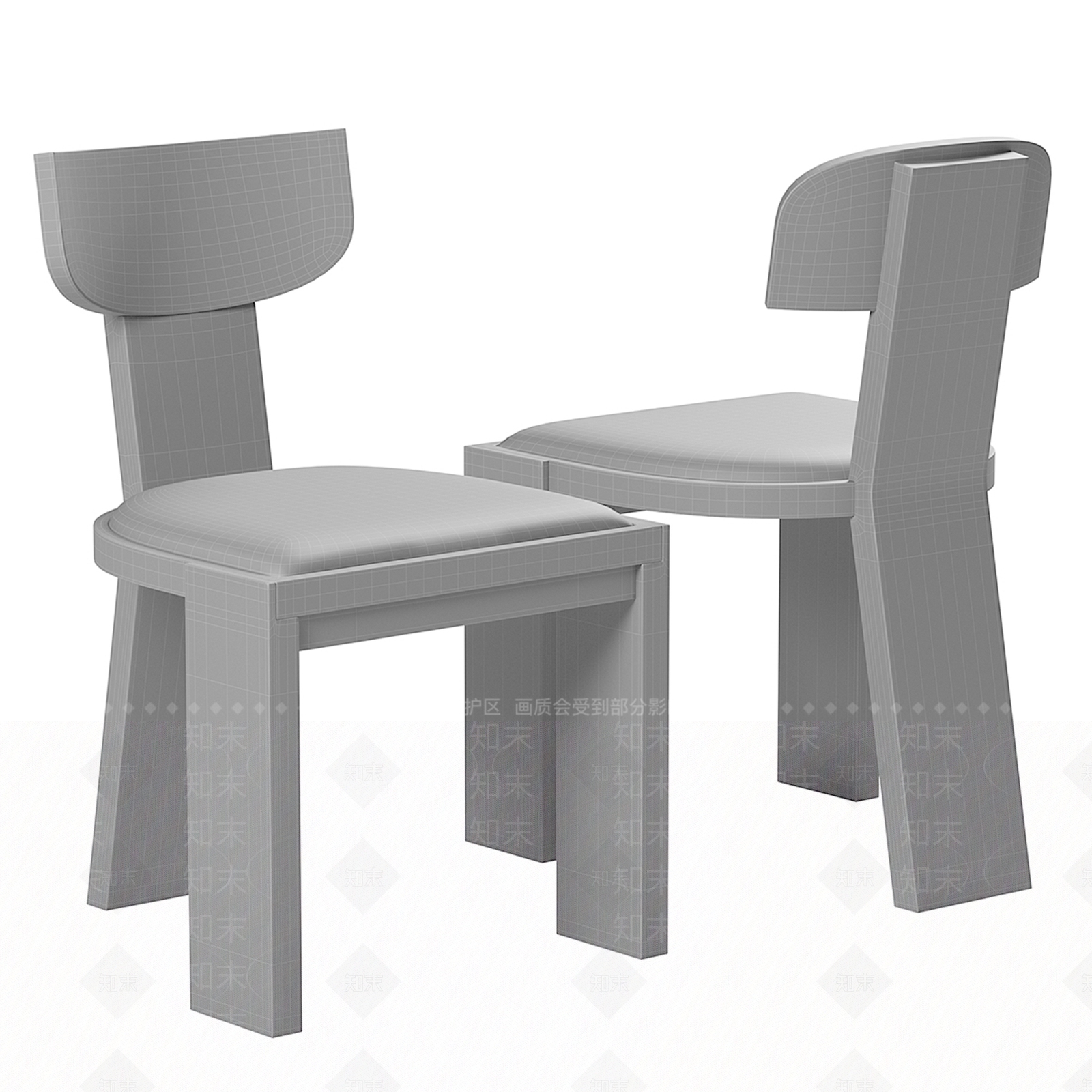 现代儿童椅3D模型下载【ID:1134468641】