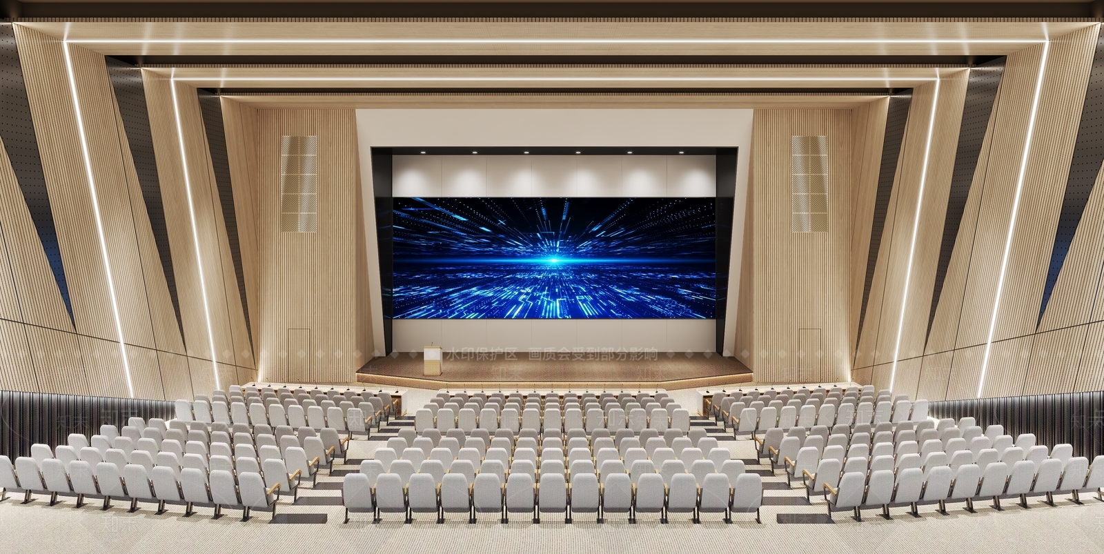 现代报告厅3D模型下载【ID:1134379859】