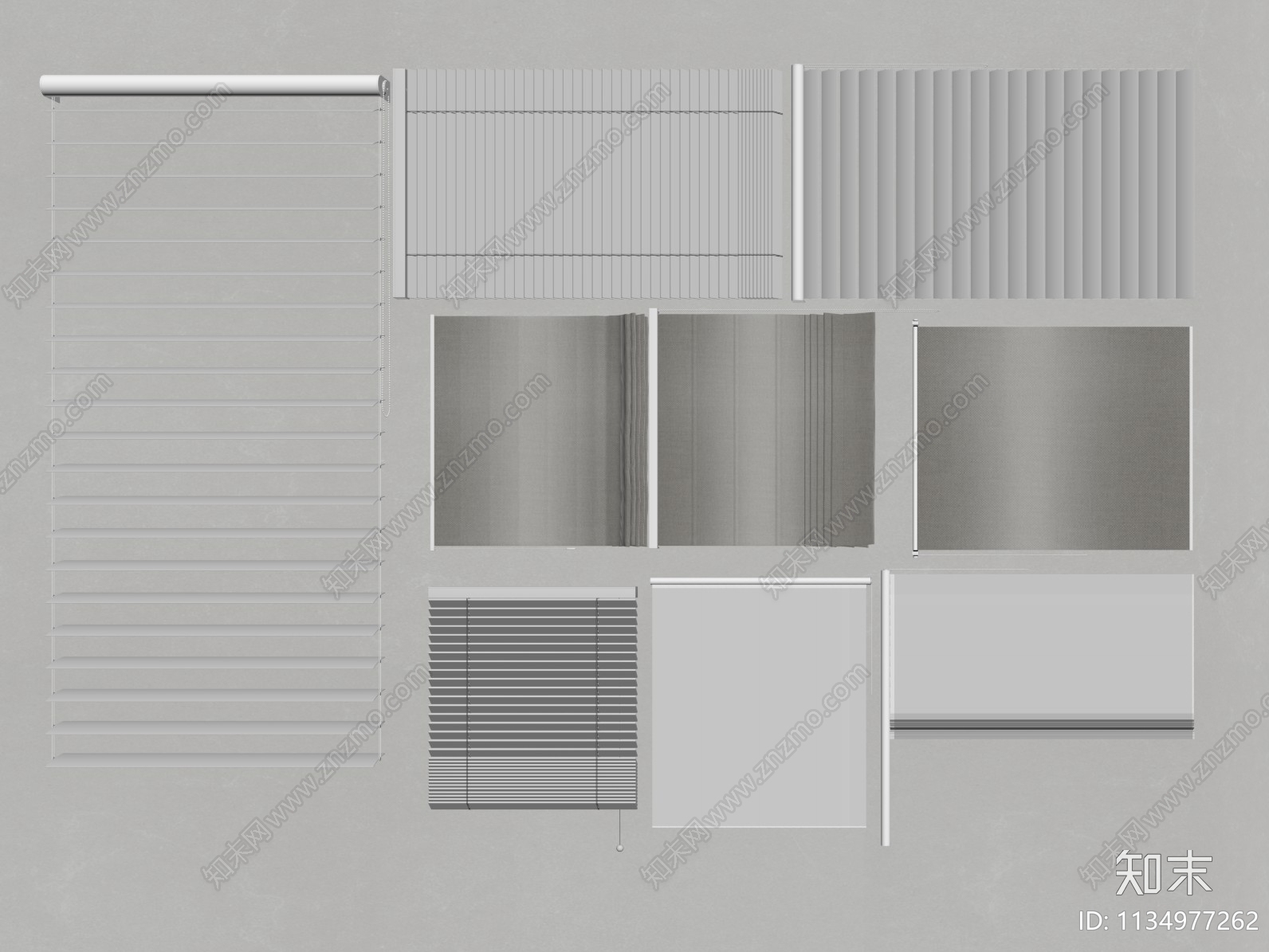 现代百叶帘SU模型下载【ID:1134977262】