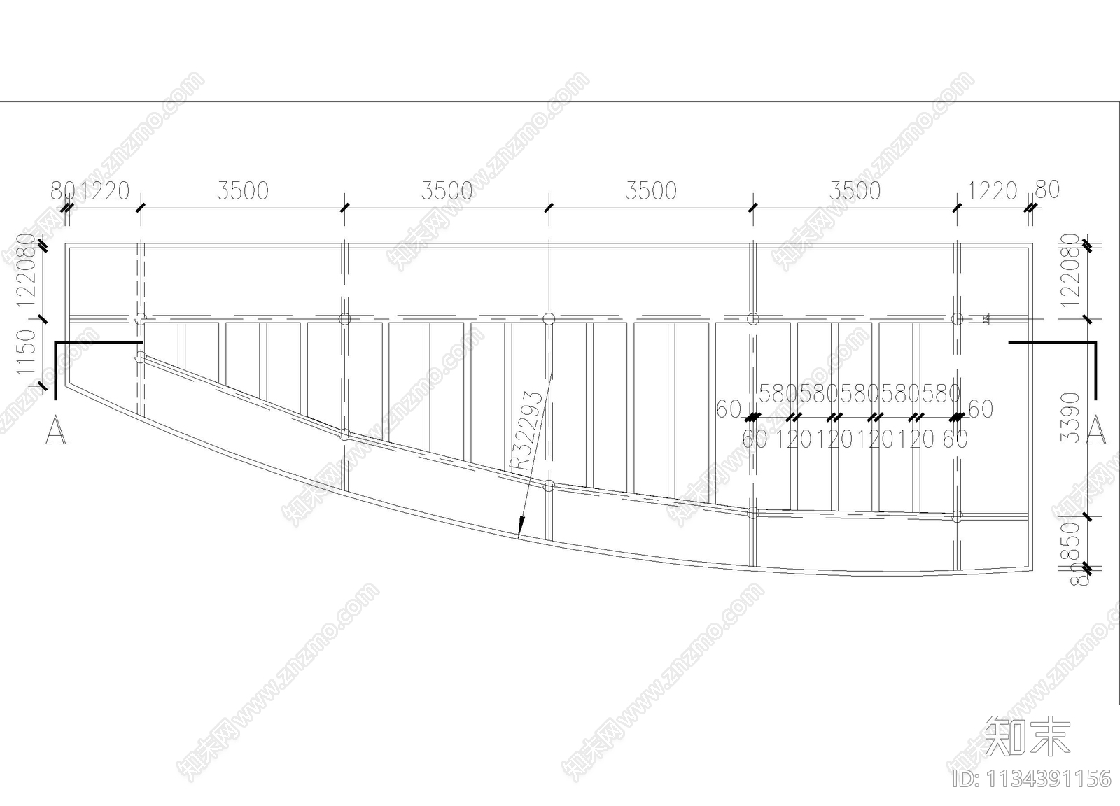 裙房屋顶花架施工图下载【ID:1134391156】