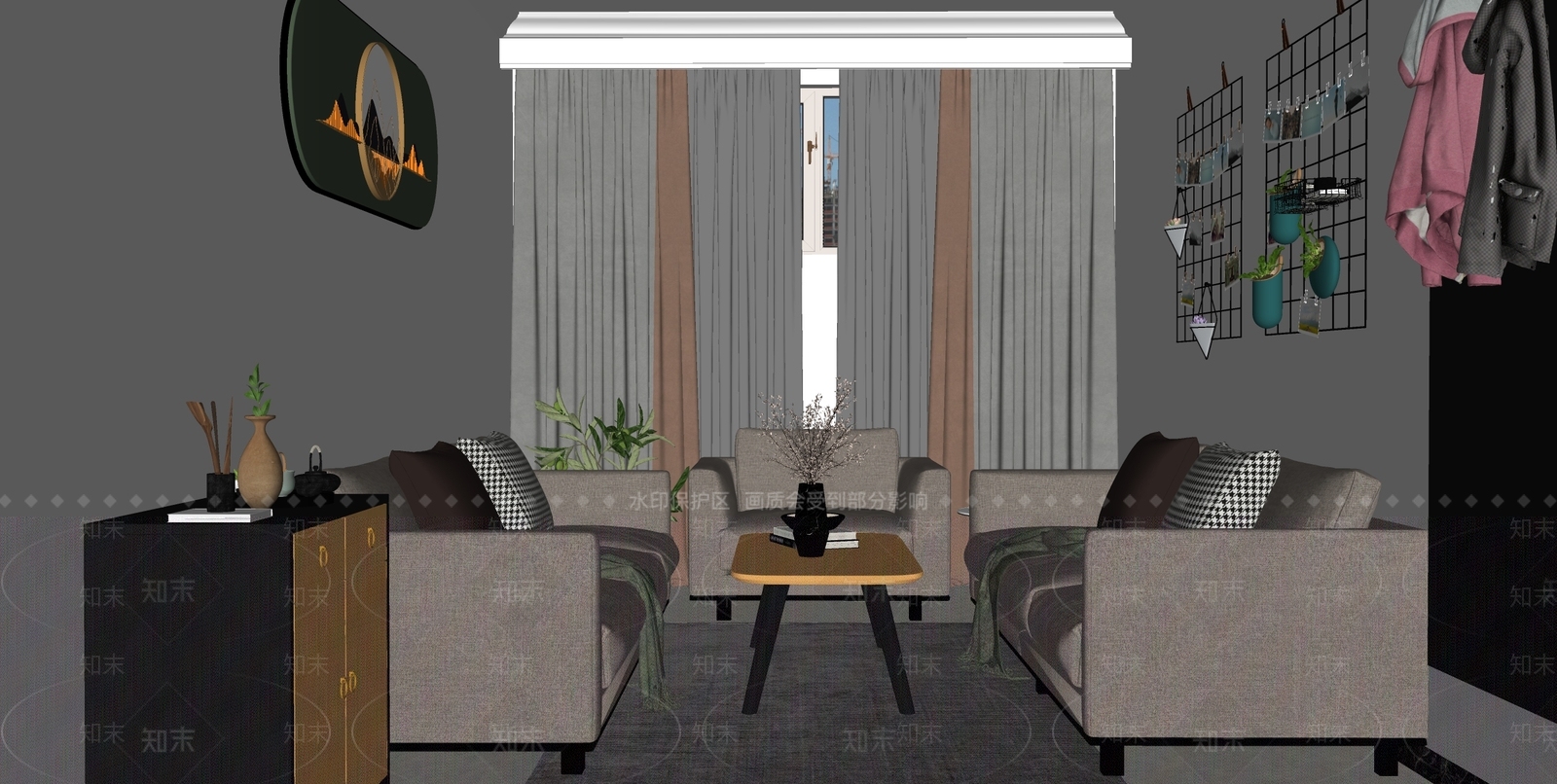 现代调解室SU模型下载【ID:1134395349】