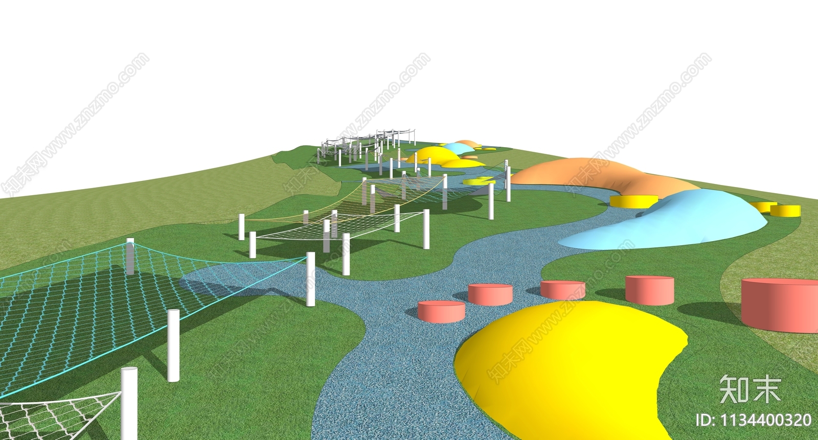 现代儿童游乐区SU模型下载【ID:1134400320】
