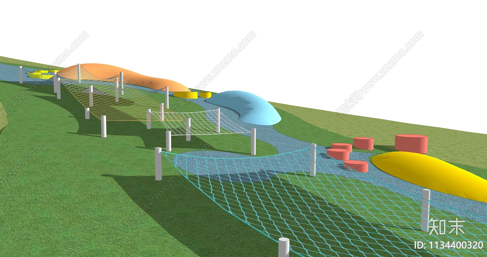 现代儿童游乐区SU模型下载【ID:1134400320】