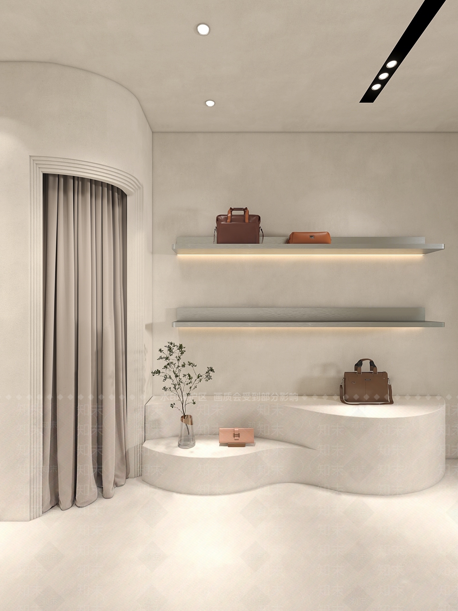 侘寂鞋包店SU模型下载【ID:1134401771】