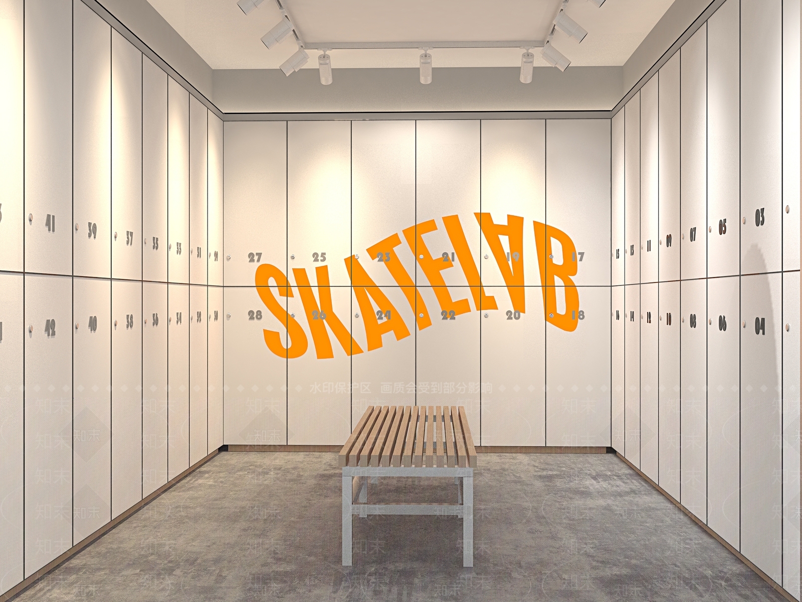 现代健身房更衣室3D模型下载【ID:1134401398】