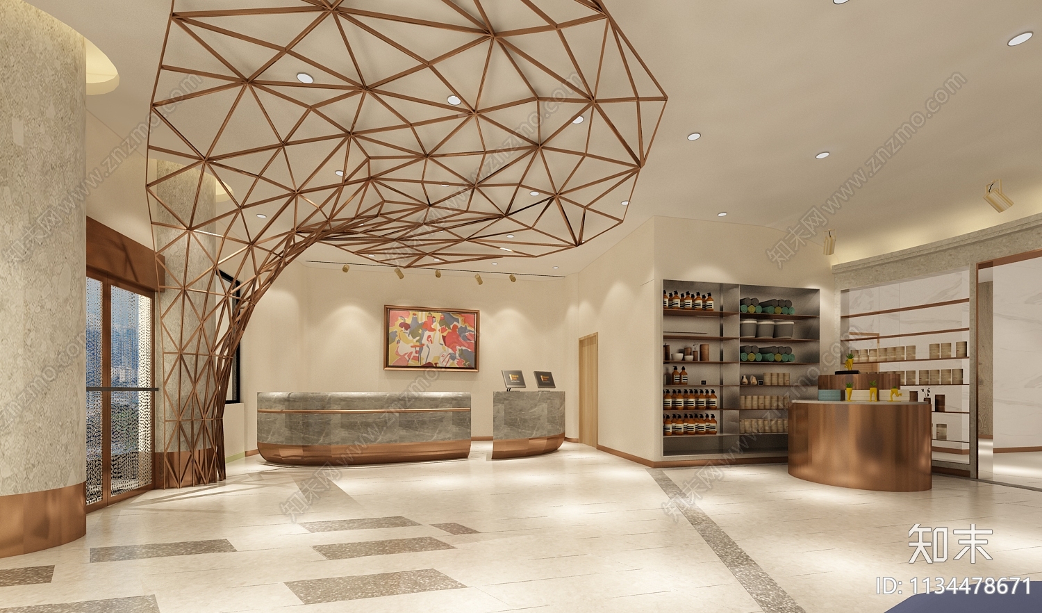 长乐某酒店cad施工图下载【ID:1134478671】