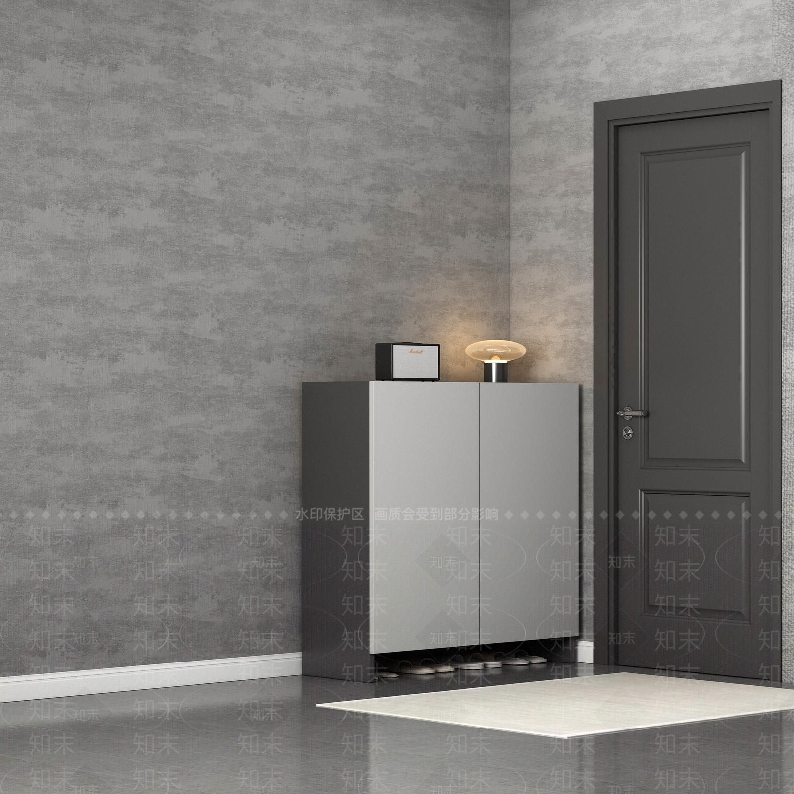 现代门厅鞋柜3D模型下载【ID:1134404988】