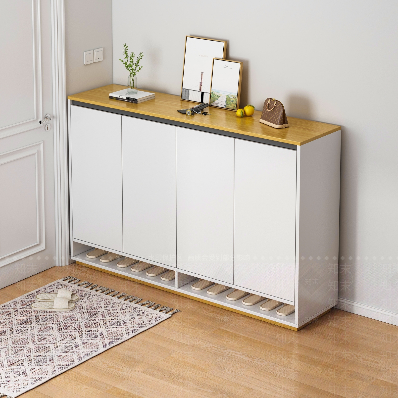 现代门厅鞋柜3D模型下载【ID:1134406015】