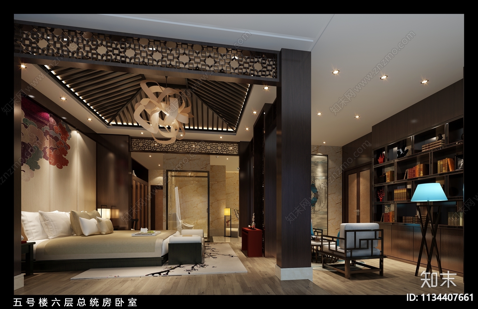 酒店总统套房效果图cad施工图下载【ID:1134407661】