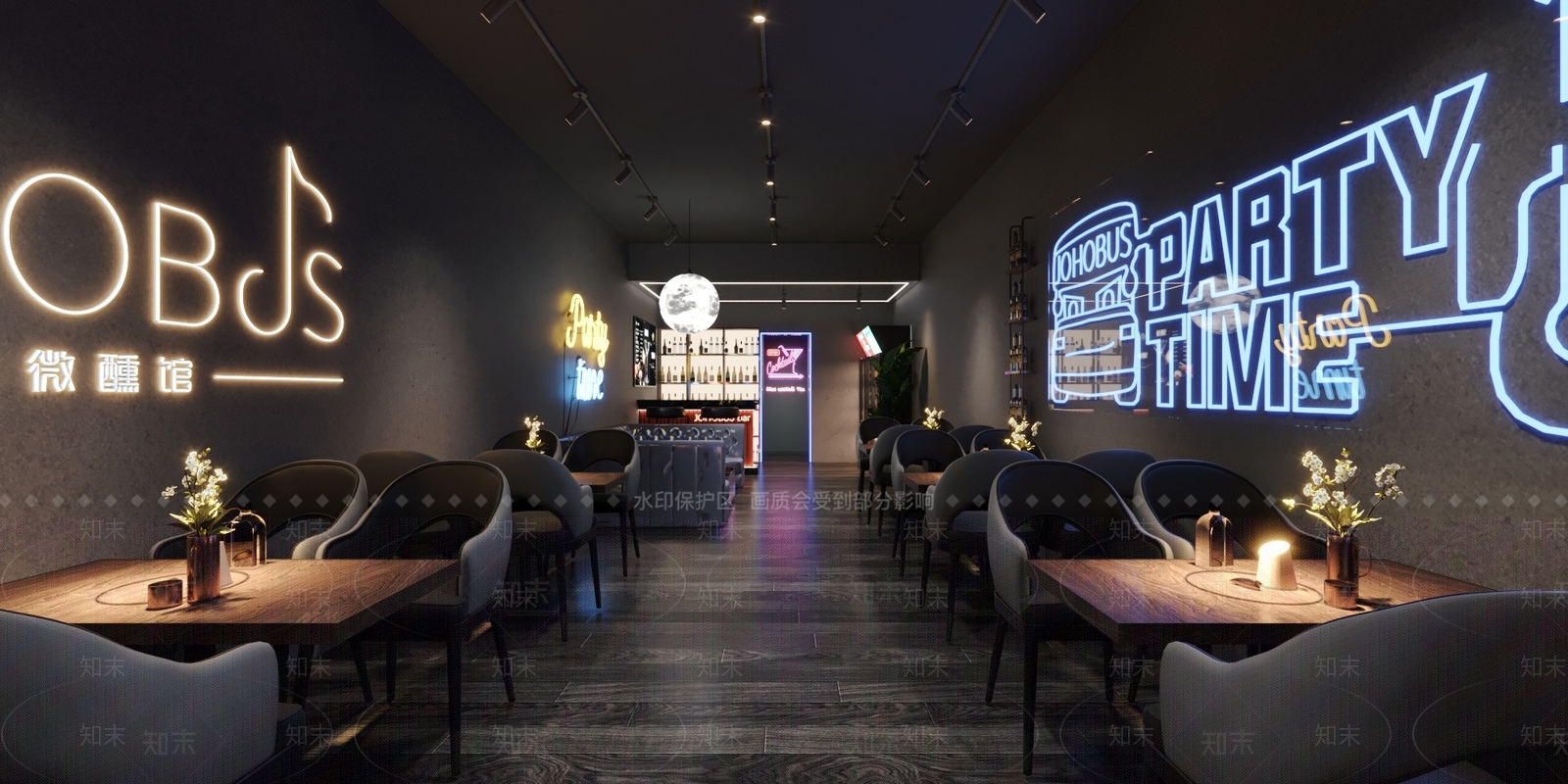 现代夜色清酒吧3D模型下载【ID:1134416834】