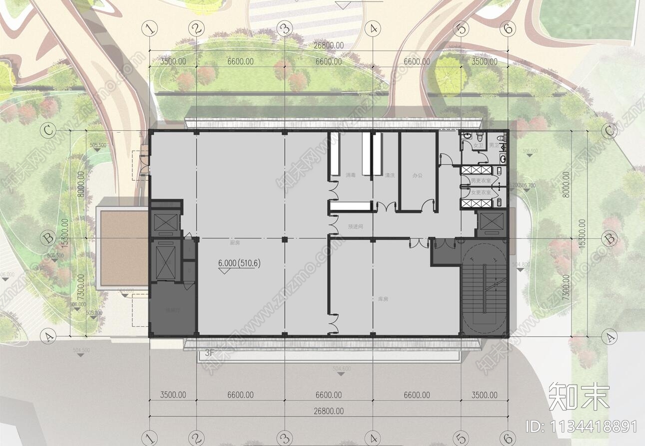 重庆市第三社会福利院餐厅建筑方案设计下载【ID:1134418891】