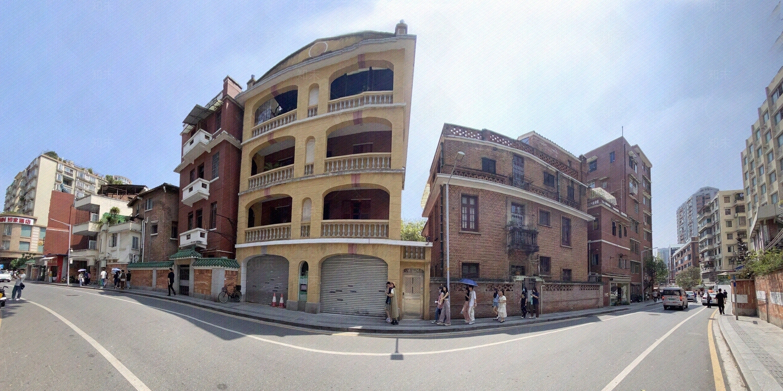 HDR全景城市街道建筑贴图下载【ID:1134420582】