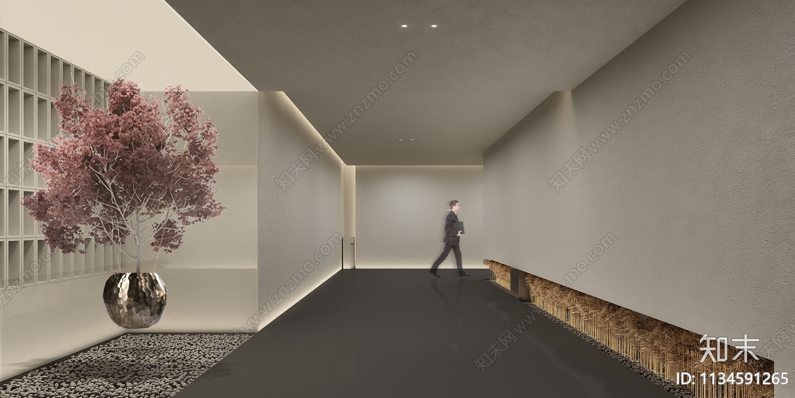 高端现代简约营销中心效果图cad施工图下载【ID:1134591265】