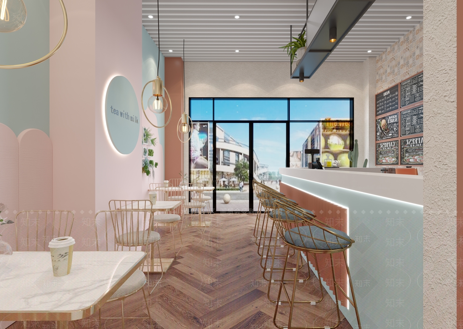 现代奶茶店3D模型下载【ID:1134437609】