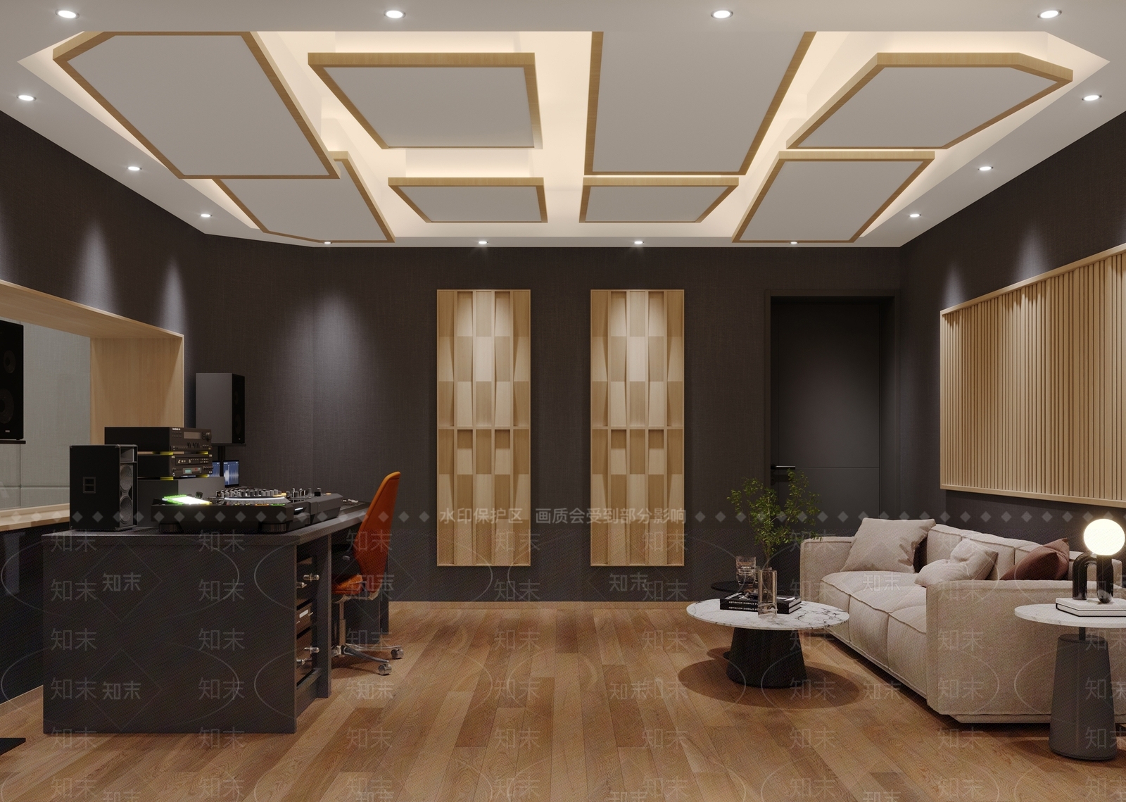 现代录音室3D模型下载【ID:1134440587】