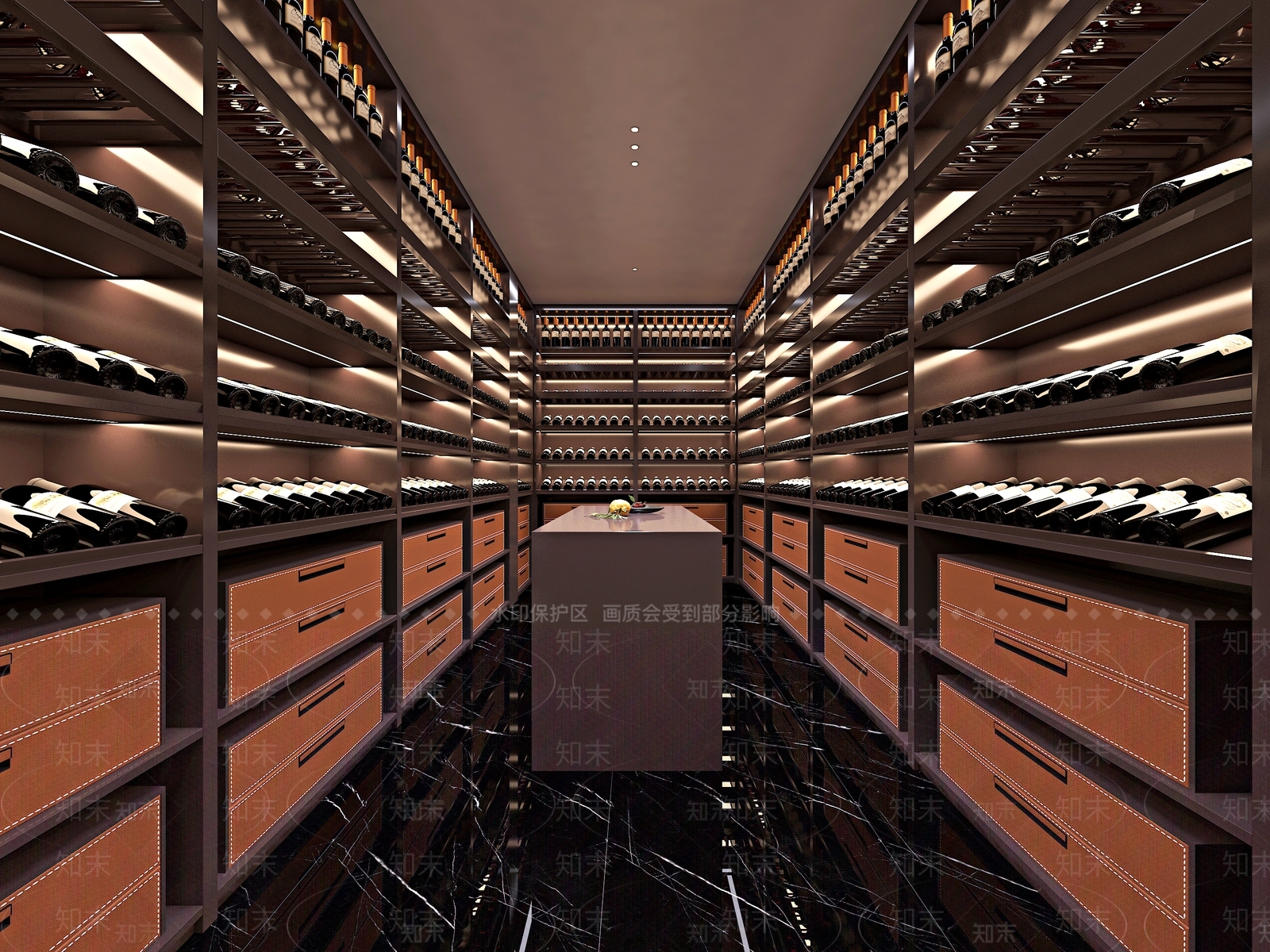 现代品酒室酒窖3D模型下载【ID:1134440937】