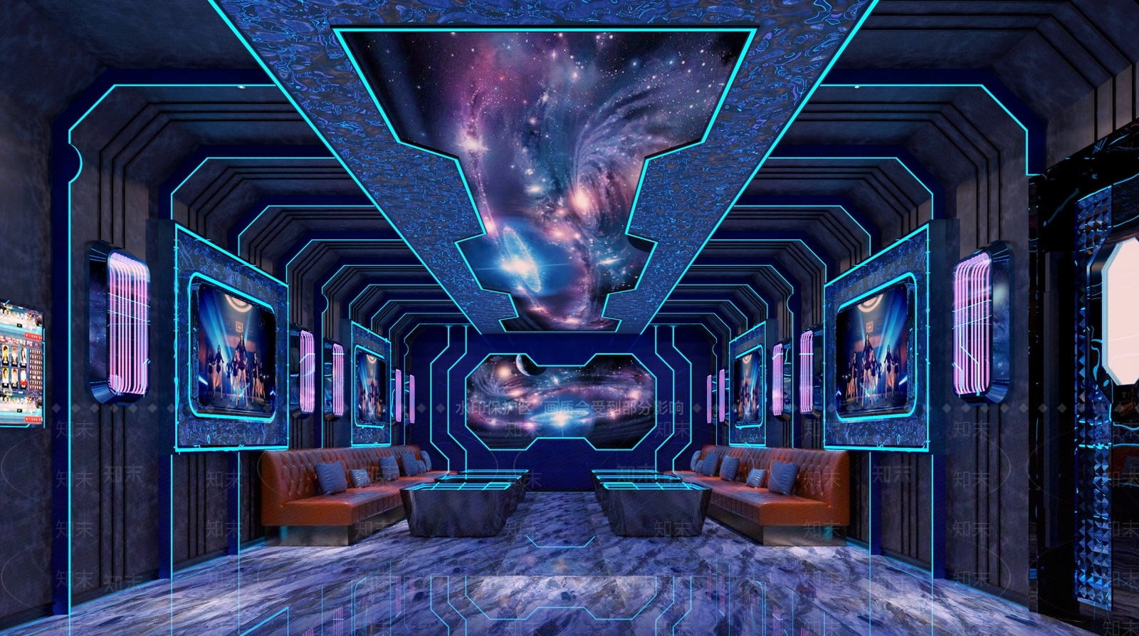 现代KTV包间3D模型下载【ID:1134442347】