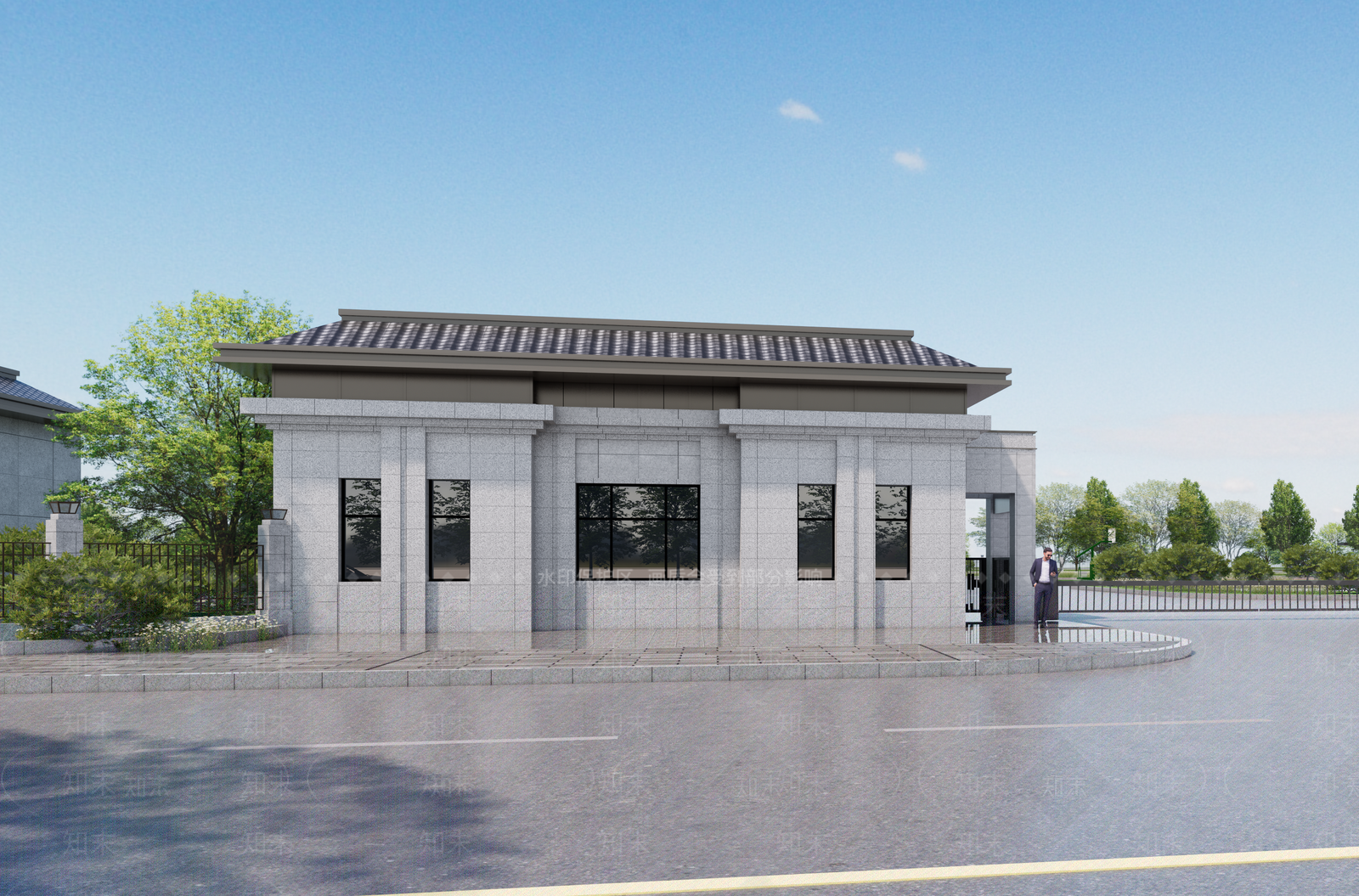 新中式小公建SU模型草图