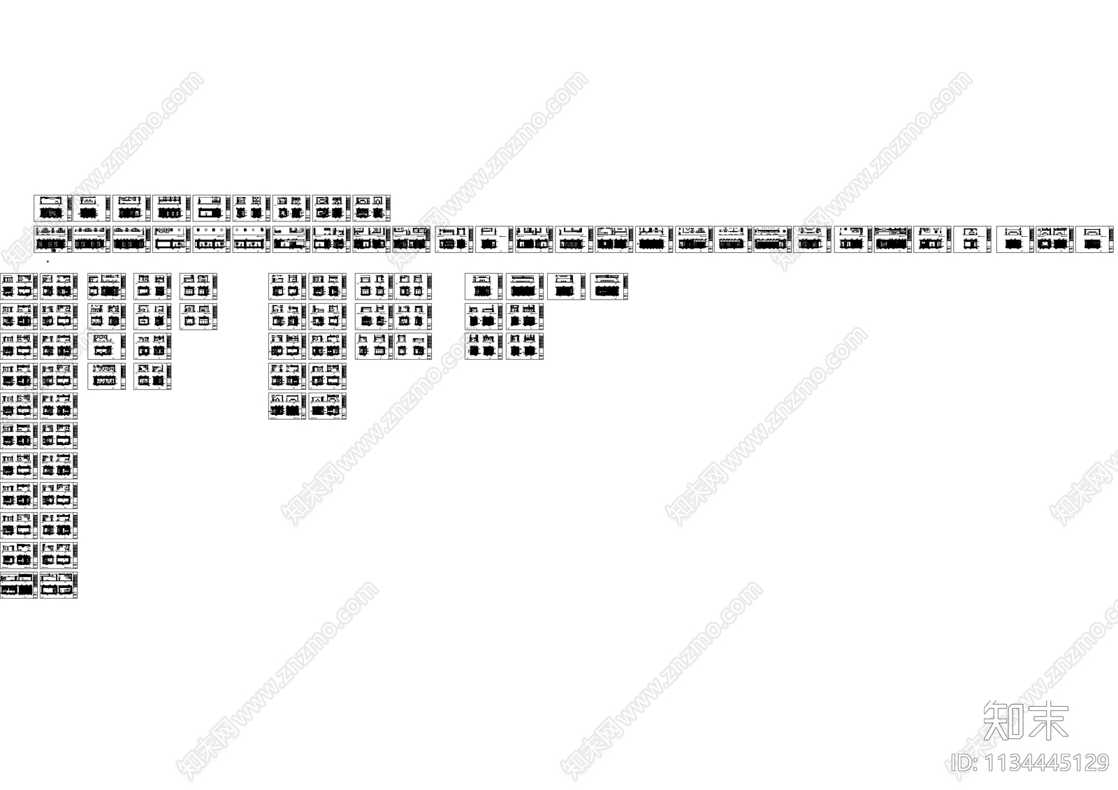 办公室全套cad施工图下载【ID:1134445129】