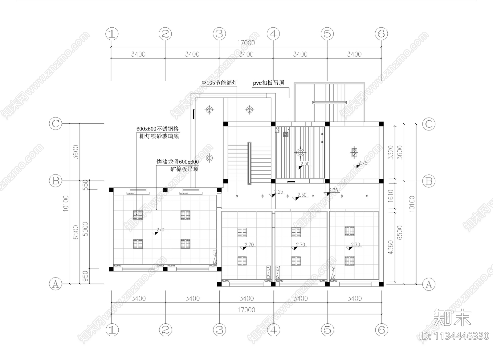保险公司部分设计cad施工图下载【ID:1134446330】