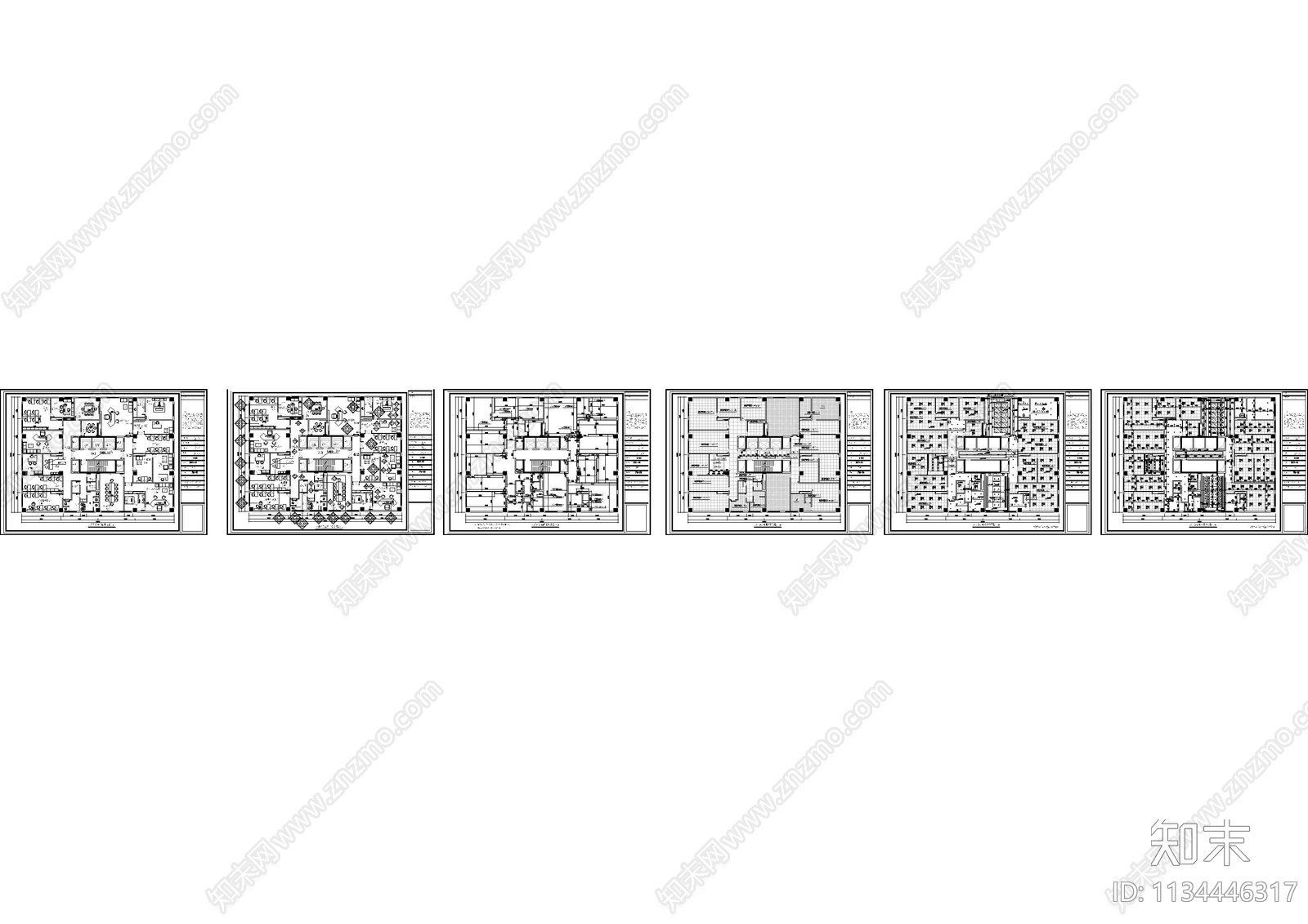 北方投资公司办公室cad施工图下载【ID:1134446317】