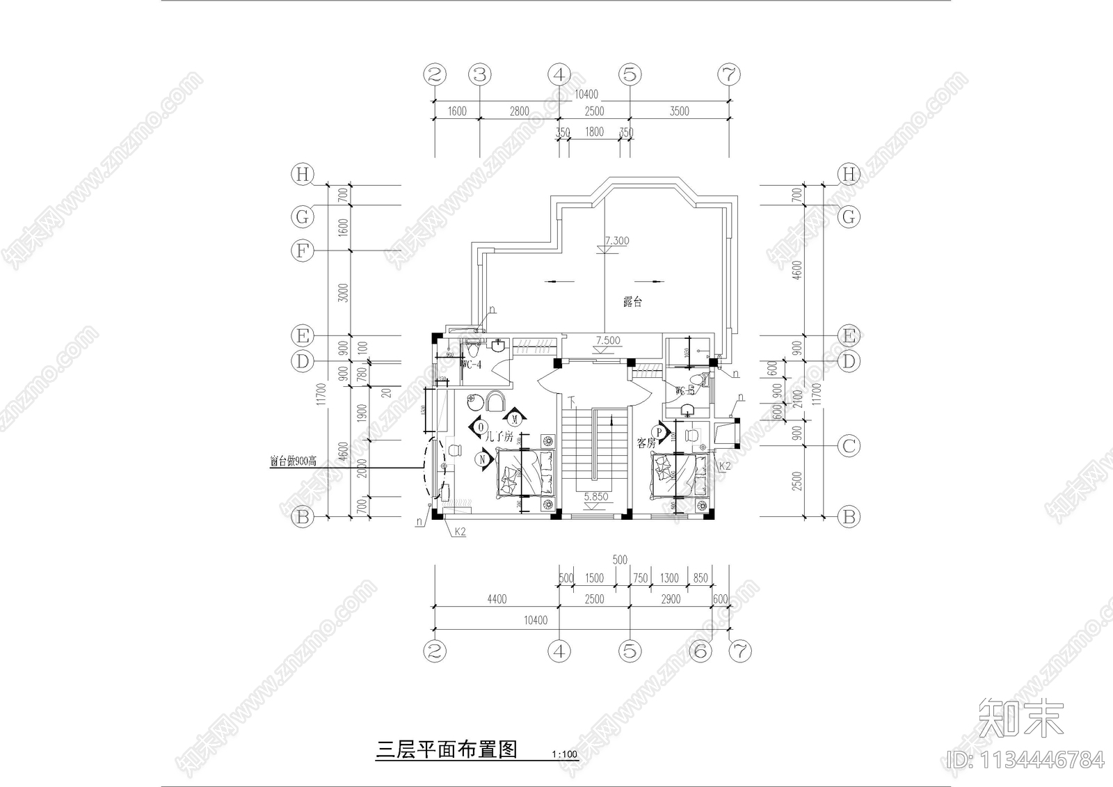 别墅立面详图装修图cad施工图下载【ID:1134446784】