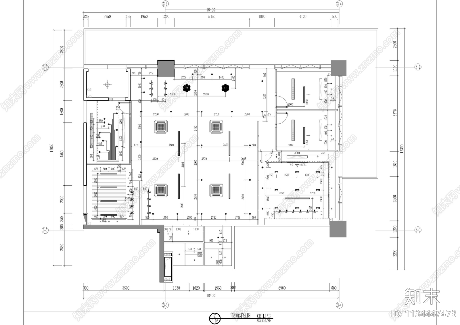 创意办公室全套cad施工图下载【ID:1134447473】