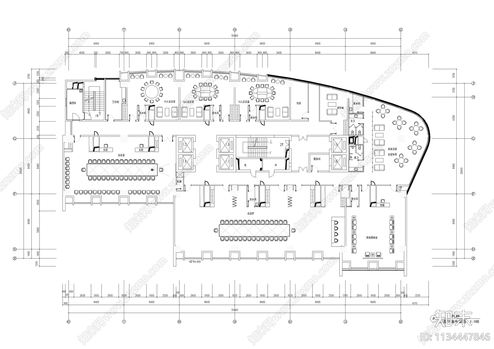 大酒店全套cad施工图下载【ID:1134447846】