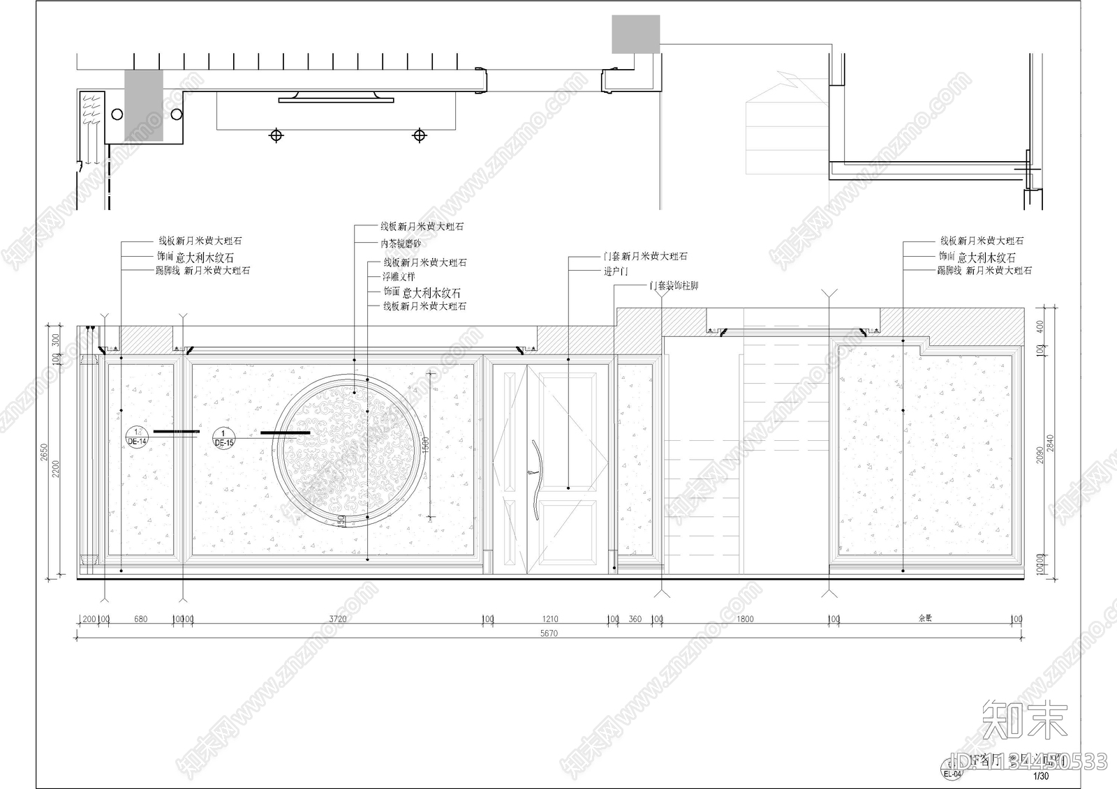 福州红裕新古典样板房cad施工图下载【ID:1134450533】