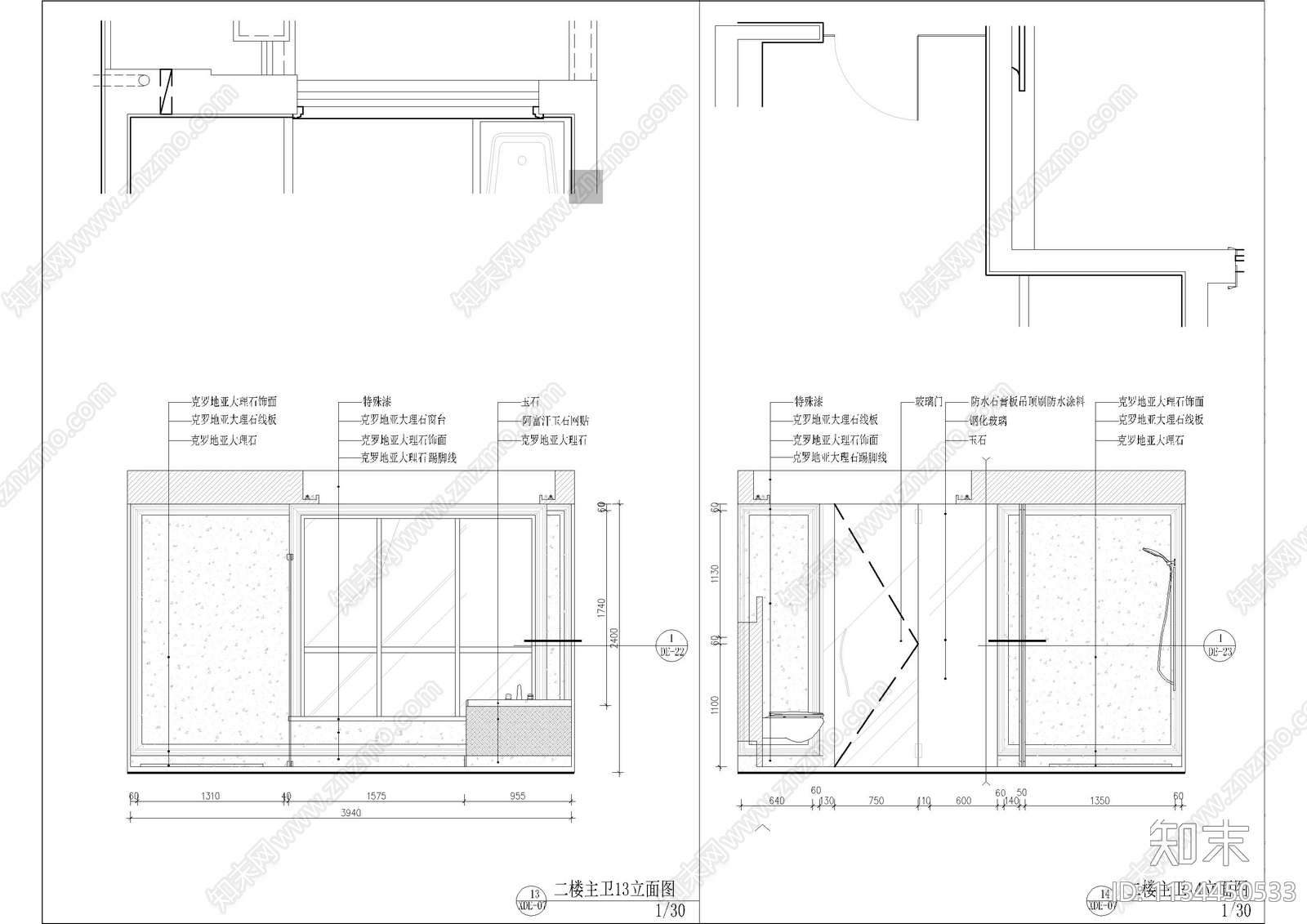 福州红裕新古典样板房cad施工图下载【ID:1134450533】