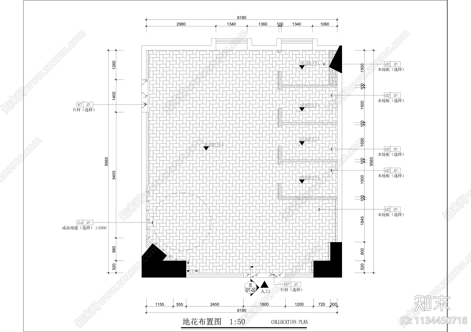 钢琴房全套cad施工图下载【ID:1134450718】
