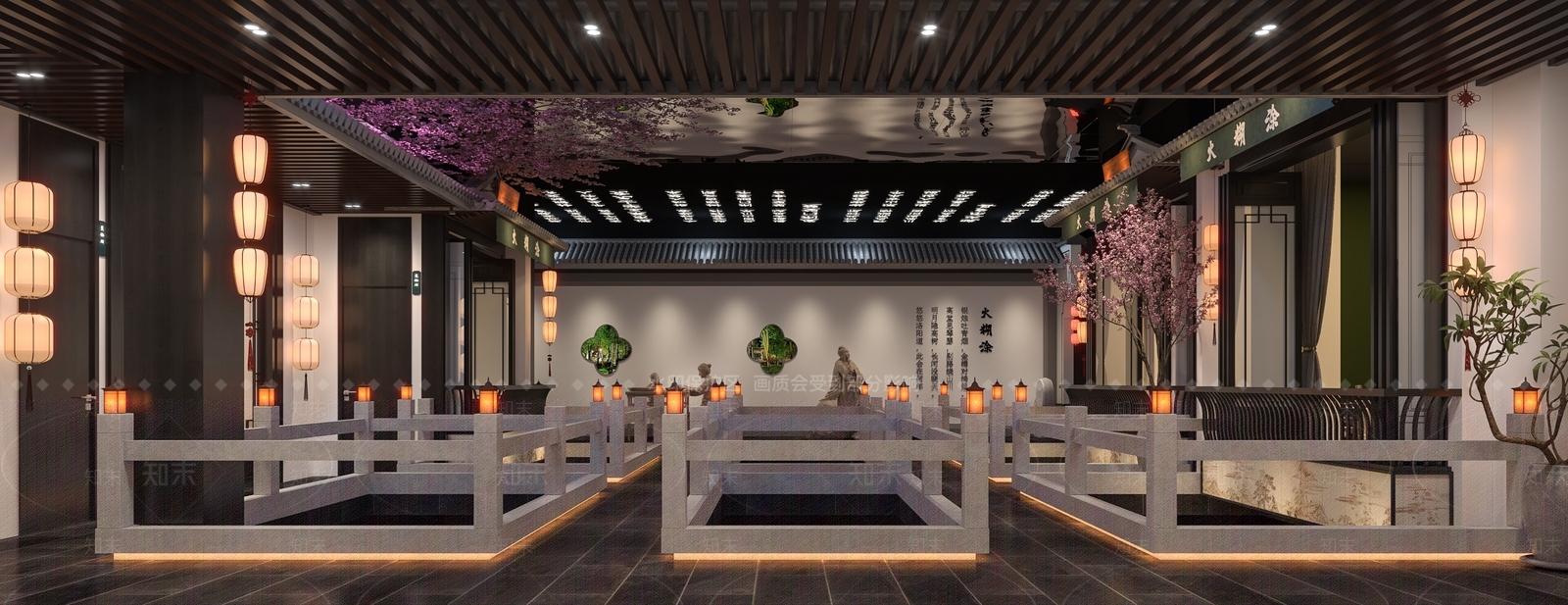 中式火锅店庭院3D模型下载【ID:1134451497】
