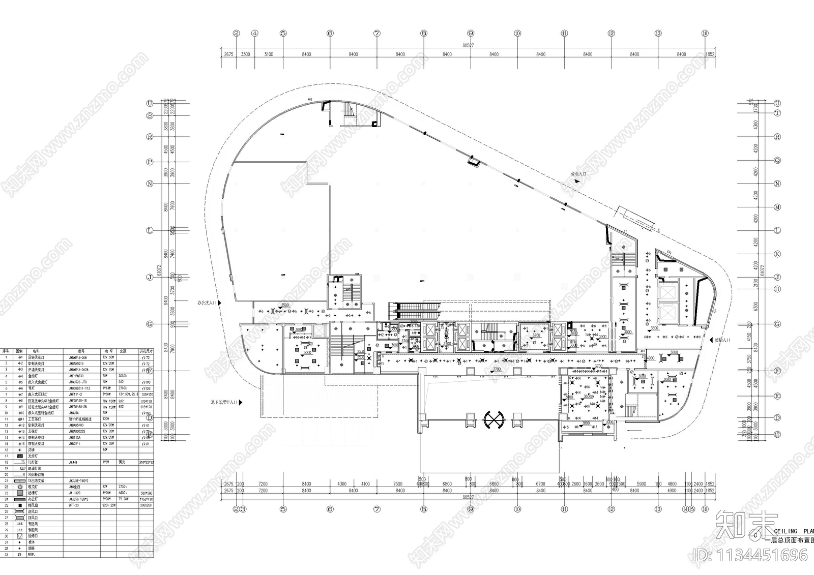 国际酒店大堂cad施工图下载【ID:1134451696】