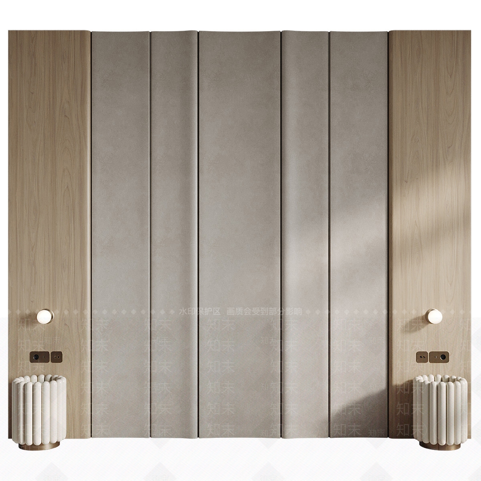 现代床头背景墙3D模型下载【ID:1134461654】