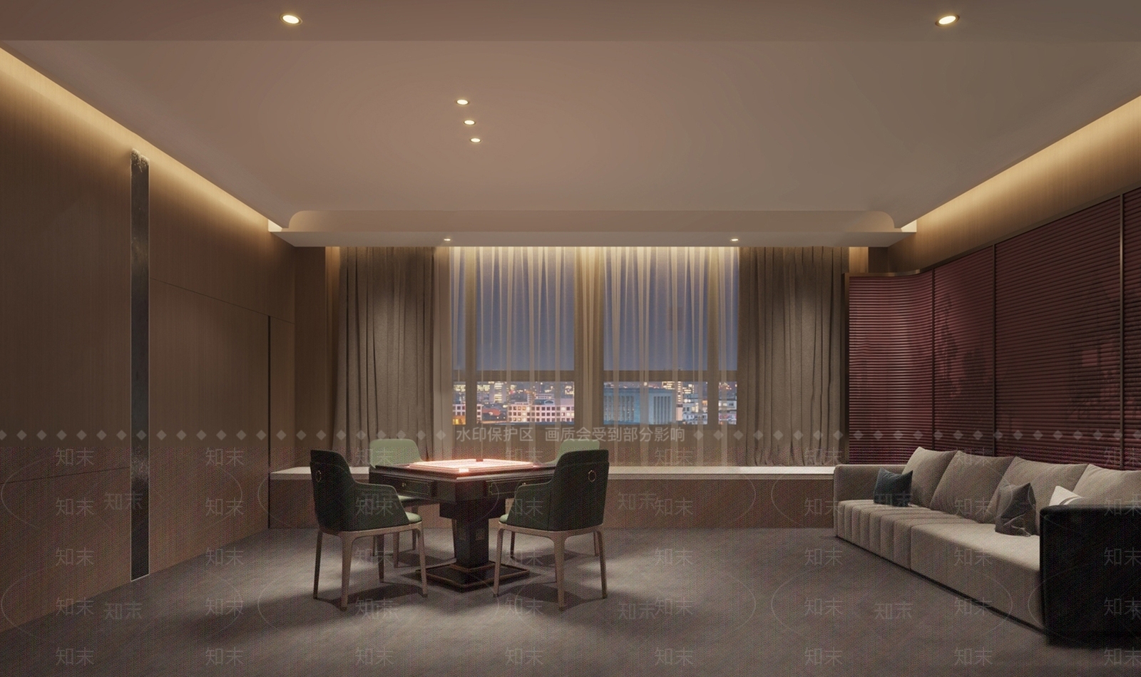 新中式棋牌室SU模型下载【ID:1134466601】
