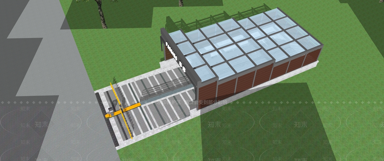现代停车场SU模型下载【ID:1134468587】