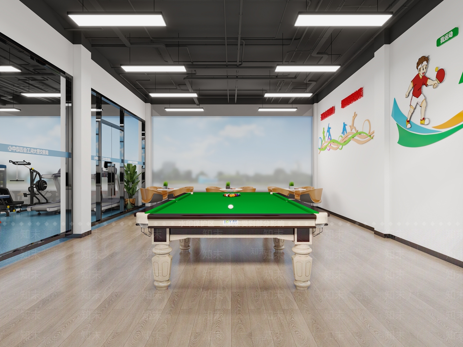 现代健身房3D模型下载【ID:1134468724】