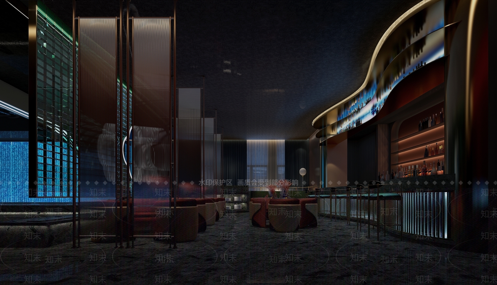 现代洗浴中心休息区3D模型下载【ID:1134472551】
