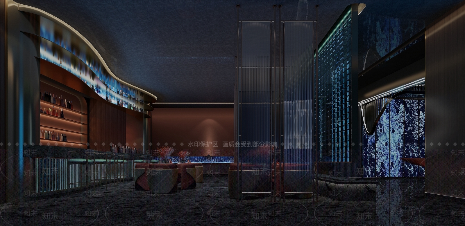 现代洗浴中心休息区3D模型下载【ID:1134472551】